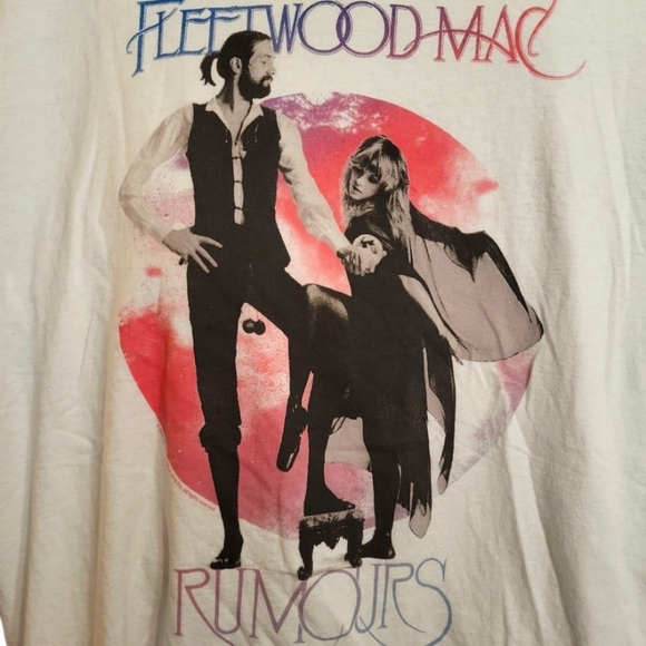 Fleetwood Mac White Graphic T-Shirt Large Old Navy - Picture 4 of 13